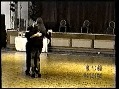 Osvaldo Zotto with Lorena, teaching tango in the US in the late 1990's
