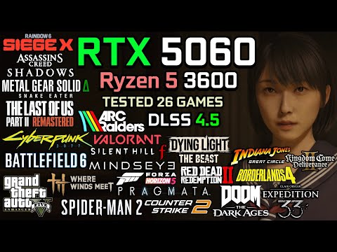 RTX 5060 + Ryzen 5 3600 : Test in 26 Games - Gaming Test in 2026