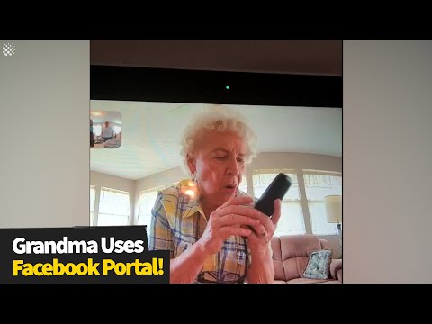 Sweet Funny Grandma Uses Facebook Portal For The First Time