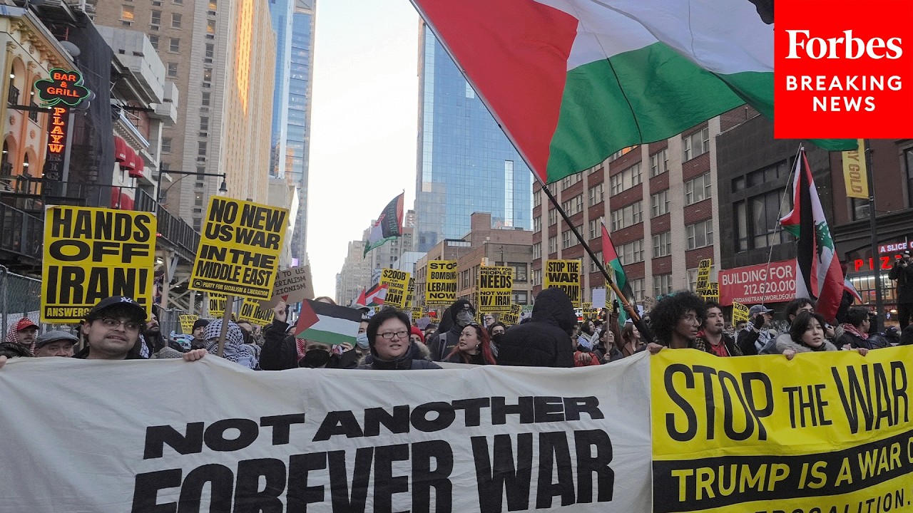 Video | Protesters In New York City March Against Iran War Ahead Of US-Iran Talks