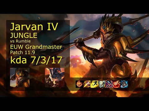 Jarvan IV vs Rumble Jungle - EUW Grandmaster 7/3/17 Patch 11.9 Gameplay