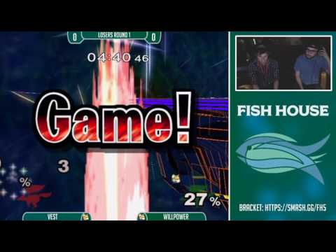 Fish House 5 SSBM - Vest (Fox) Vs. Willpower (Fox) Losers Round 1
