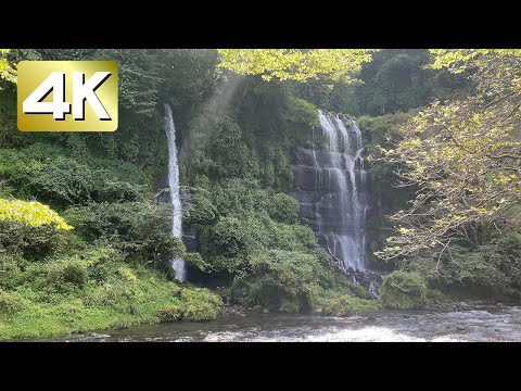 高画質版 都留市の観光名所紹介動画「太郎・次郎滝」4K