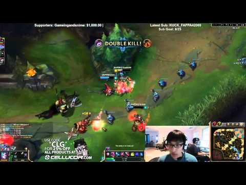 CLG Doublelift and the team diving botlane in Ranked 5's