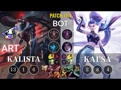 RJ Art Kalista vs Kai'Sa Bot - KR Patch 11.4