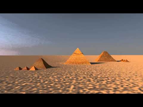 C4D timelapse of The Great Pyramids of Giza