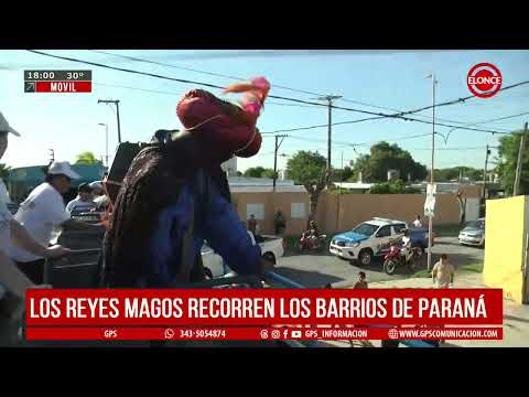 Recorrido de los Reyes Magos por barrio La Floresta, Paraná XVI y Anacleto Medina