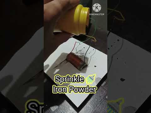 SOLENOID MAGNETIC FIELD LINES with iron powder for class 10 & 12 Science...