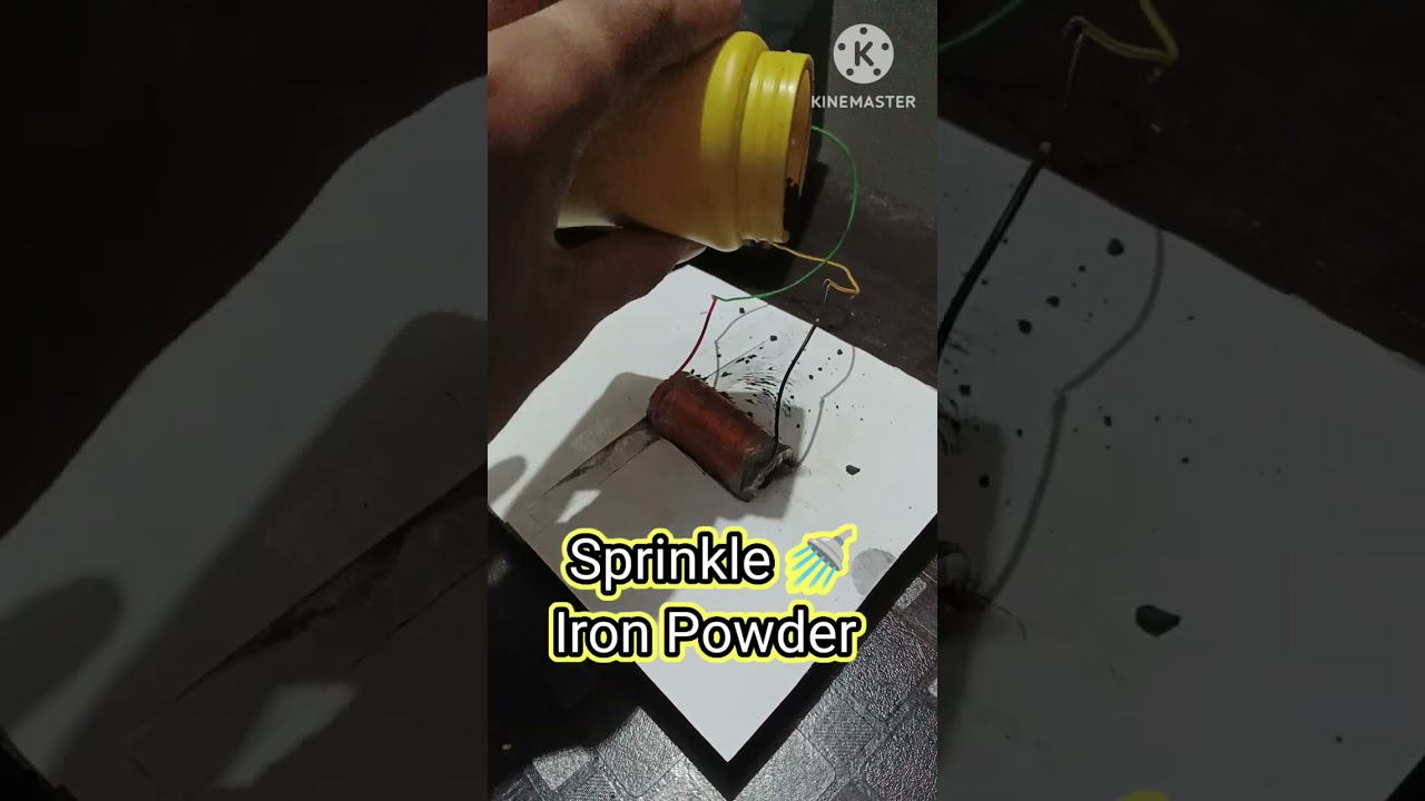 SOLENOID MAGNETIC FIELD LINES with iron powder for class 10 & 12 Science...