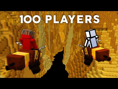 AdriensLIVE - I Forced 100 Players to Survive a BEE DIMENSION in Minecraft...