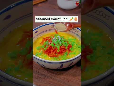Steamed Carrot Egg Squares 🥕🥚 #shortsfood #tamilshorts