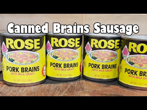 Canned Pork Brains in Milk Gravy Sausage