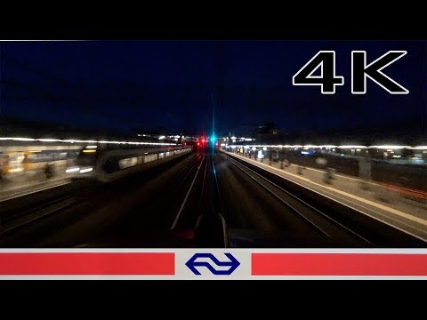 Train ride into the dawn 4K CABVIEW HOLLAND Utrecht - Den Haag ICM 29jan 2019