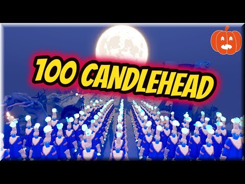 Blow Away! 100 CANDLEHEAD vs EVERY FACTION - TABS Spooky Faction Update🎃
