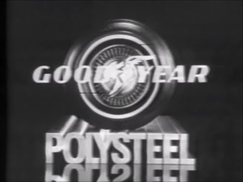 Goodyear Polysteel tire commercial (black and white television version), USA 1973