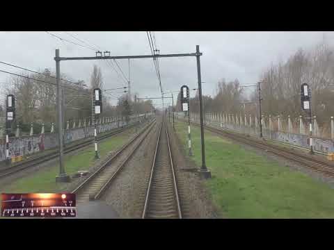 Ride with the train driver from Utrecht to Rotterdam. (With speedometer)