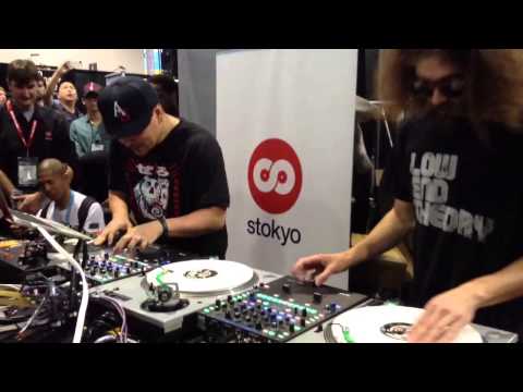 NAMM 2013 - Mixmaster Mike and Gaslamp Killer scratching