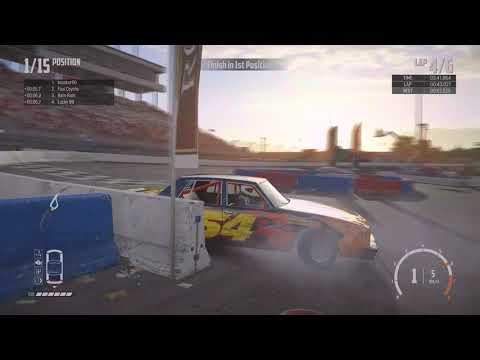 Wreckfest PS5 gameplay - Messy closed reverse loop 4K HDR Ray Tracing