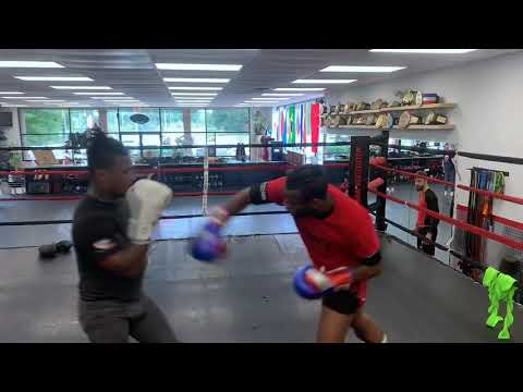 Trevor Ragin and Terrell Hobbs. Sparring