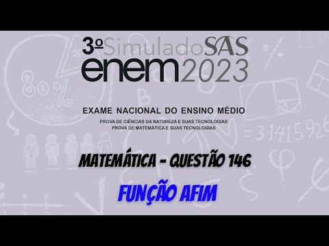 3º SAS ENEM 2023 - Q 146 (FUNÇÃO AFIM): Um biólogo realizou um experimento com o objetivo de...