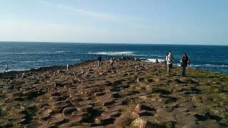 Hiking around the Giant's Causeway in County Antrim, Northern Ireland