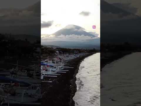 Bali 🏝 Amed beach. Agung volcano 🌋 #bali #travel #nature