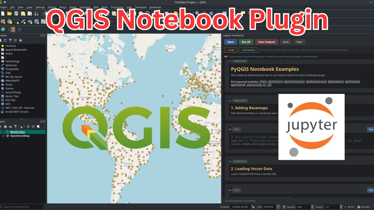 Run Jupyter Notebooks Directly Inside QGIS! | QGIS Notebook Plugin Tutorial