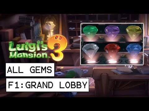 Luigi's Mansion 3 All Gem Locations - 1F: Grand Lobby