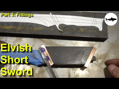Copper Damascus Elven Short Sword - Part 3: Fittings