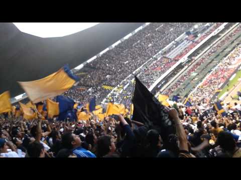 "Dale Dale U, Dale Azul y Oro en el Azteca" Barra: La Rebel &bull; Club: Pumas