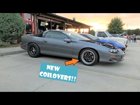 Fbody Camaro gets COILOVERS! (front suspension)