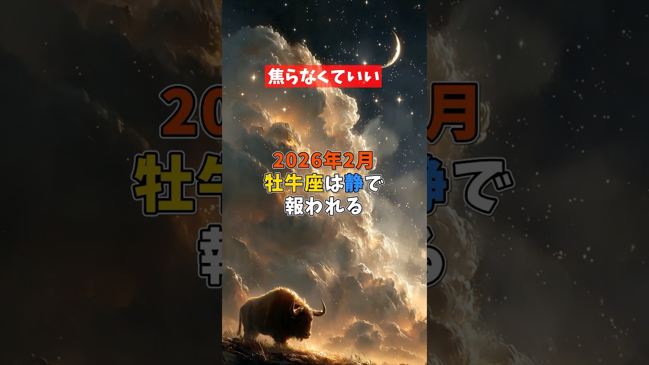 焦らなくていい2026年2月の牡牛座は静で報われる #スピリチュアル #占い #星占い #牡牛座