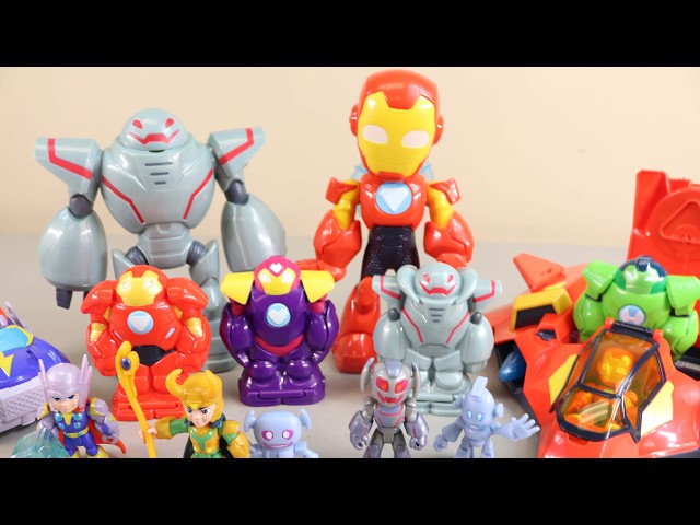 Vídeo relacionado con Marvel Iron Man and His Awesome Friends, Iron Hulk, Vehículo y Armadura 2 en 1, Set de Figura de acción y vehículo