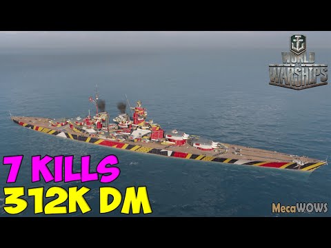 World of WarShips | Großer Kurfürst | 7 KILLS | 312K Damage - Replay Gameplay 1080p 60 fps