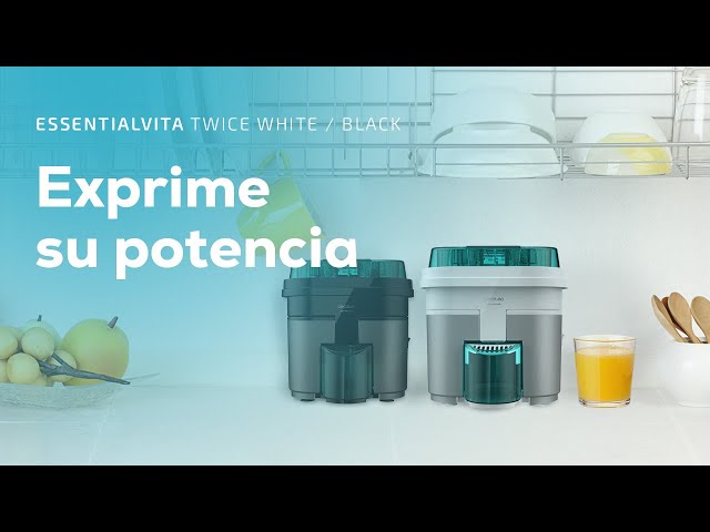 Entsafter Cecotec EssentialVita Twice Black 90W Doppelkopf 0,5L Schwarz video