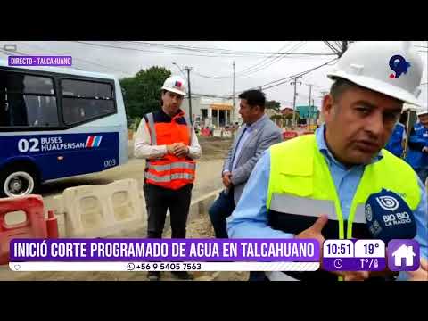 Comenzó mega corte de agua por 29 horas en Talcahuano