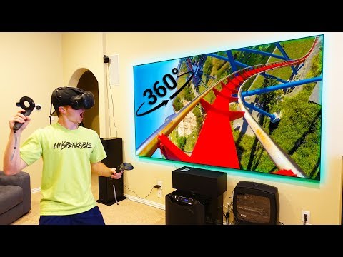 PLAYING VIRTUAL REALITY ON 120INCH PROJECTOR!