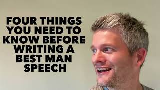 How to write a best man speech