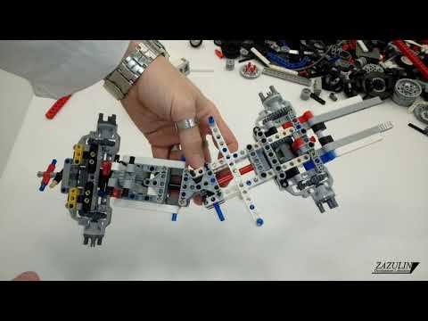 дифференциал, карданная передача и понижающий редуктор LEGO Technic differential