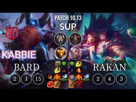 SB Kabbie Bard vs Rakan Sup - KR Patch 10.13
