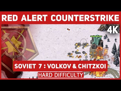 Red Alert Counterstrike Remastered 4K - Soviet Mission: 7 Volkov & Chitzkoi - Hard Difficulty