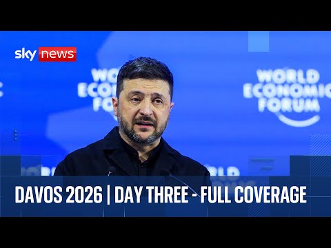 Zelenskyy, Trump and Musk speak at Davos 2026 | Sky News coverage