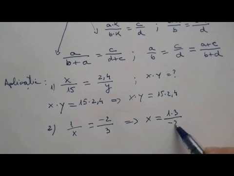 Proportii; Sir de rapoarte egale; Exercitii rezolvate.