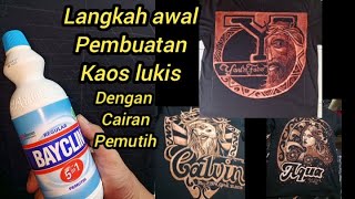 Download lagu CARA MUDAH Membuat Kaos Lukis Keren Pakai BAYCLIN! (Teknik Cabut Warna/Bleach Painting) mp3