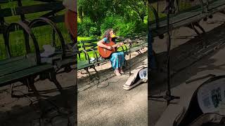 &quot;Julia&quot; by The Beatles at Strawberry Fields 🍓 🌳 #girlandguitar
