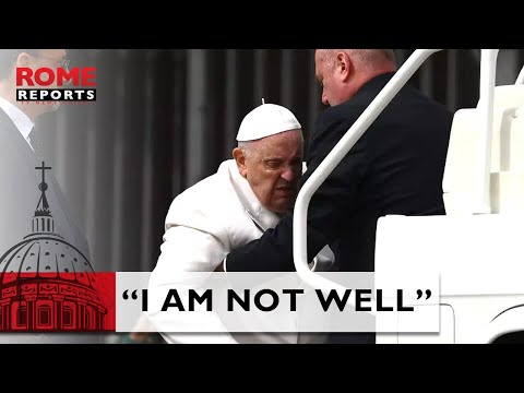 “I am not well”: Pope appears at General Audience but is unable to read speech