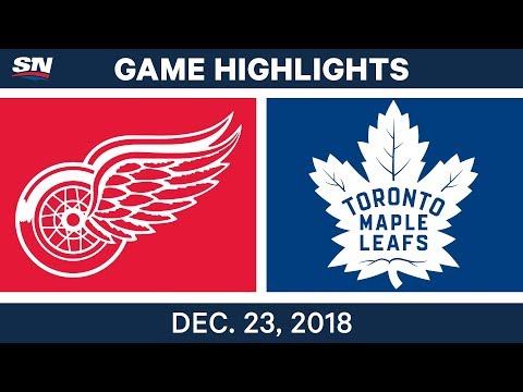 NHL Highlights | Red Wings vs. Maple Leafs - Dec 23, 2018