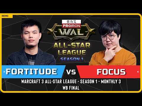 WC3 - [HU] Fortitude vs FoCuS [ORC] - WB Final - Warcraft 3 All-Star League - Season 1 - M3