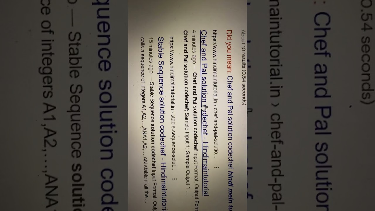 Chef and pal solution codechef