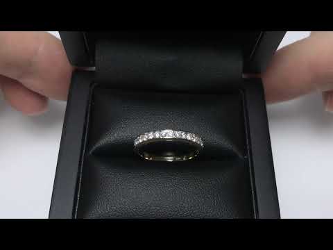 LFXYR11542(YG) Diamond Half Eternity Ring 0.20ct, 18k Gold